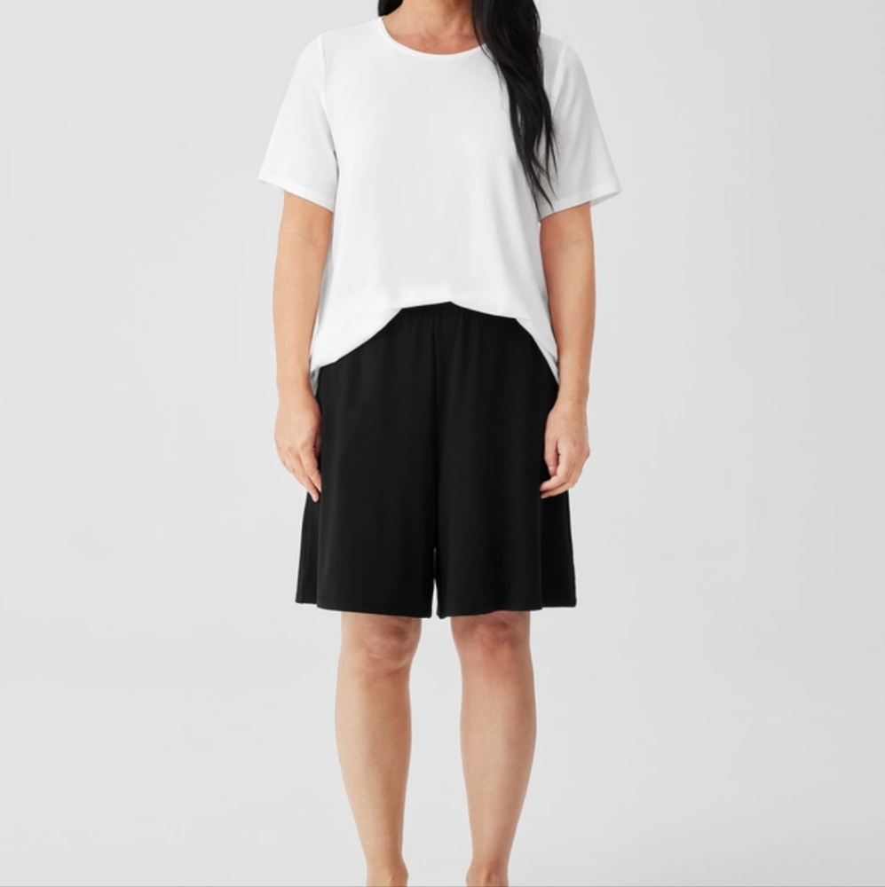Eileen Fisher Black Fine Jersey Shorts